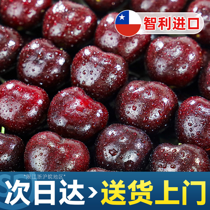 智利车厘子桑提娜3J-5JD进口新鲜水果脆甜整箱顺丰海运内附果径卡