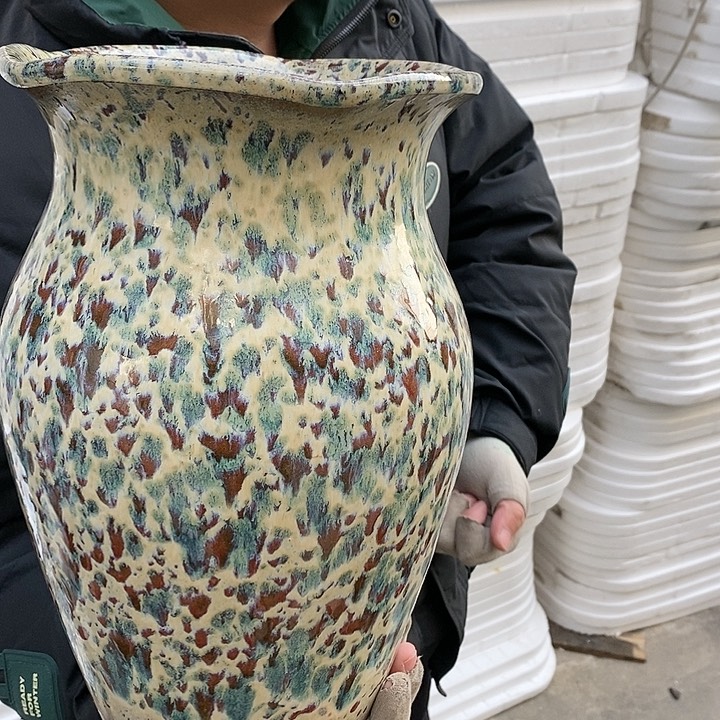 紫砂花盆瑕疵口20高32