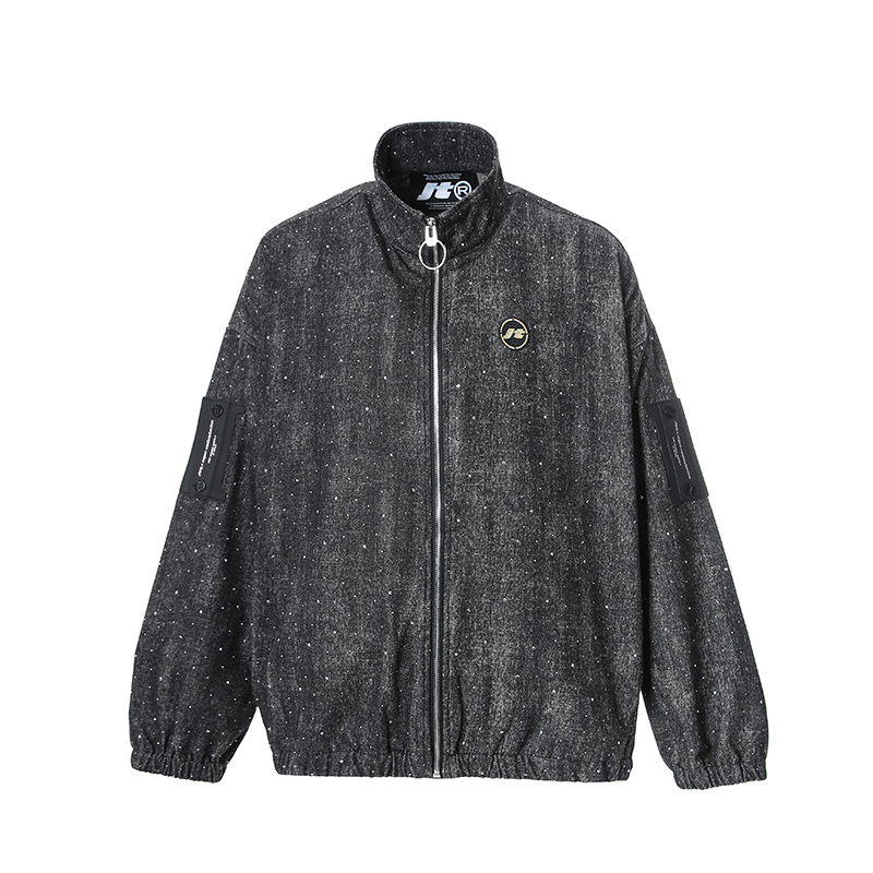 OOXOO闪钻系列秋冬冬季休闲男款牛仔夹克保暖外套JT093070379