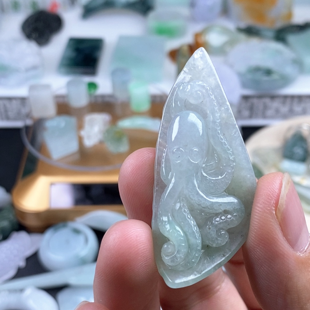 翡翠未镶嵌吊坠(不含链)