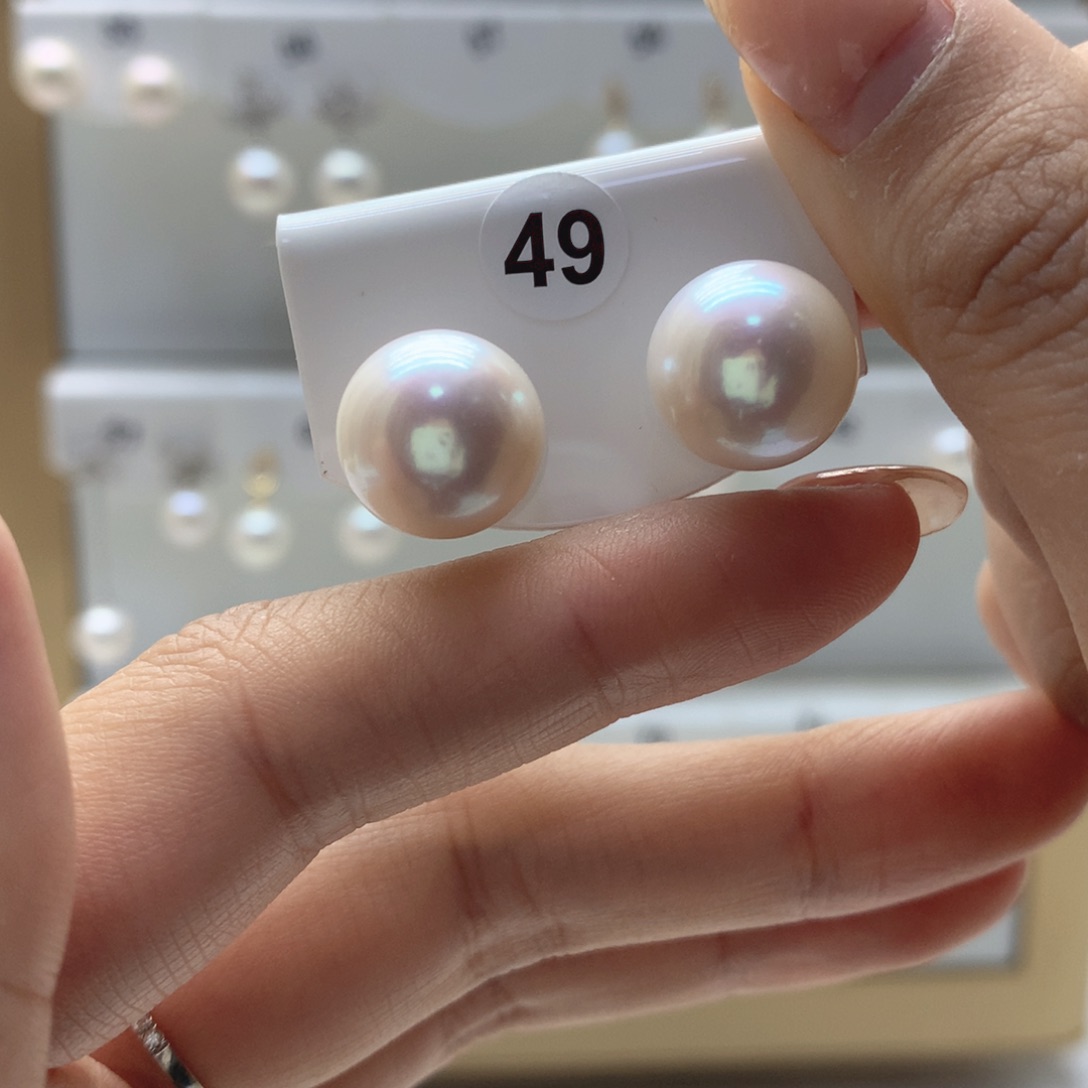 淡水珍珠耳饰银S925镶嵌