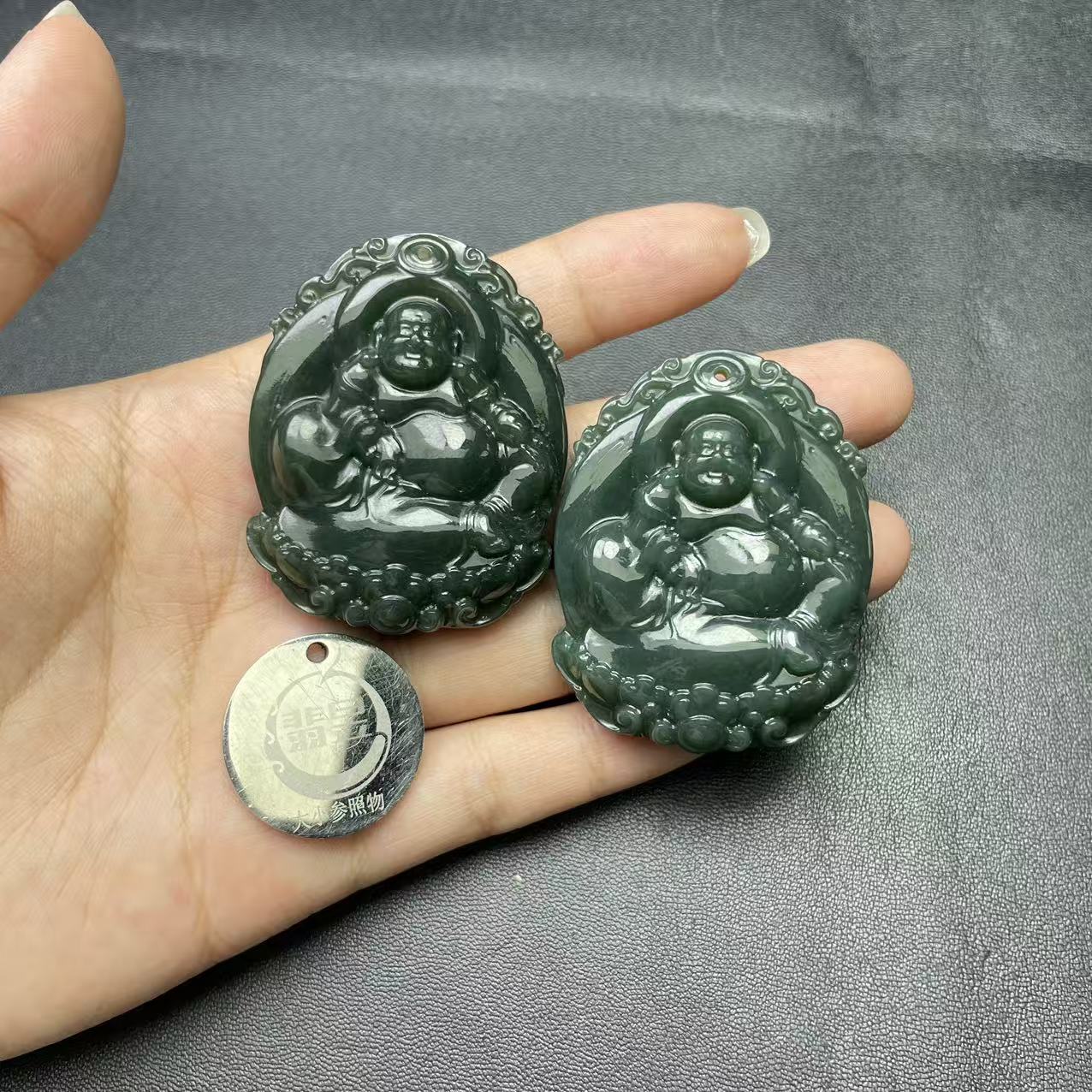 翡昱-SH20-66651-和田玉吊坠绑绳-多样性发其一-M