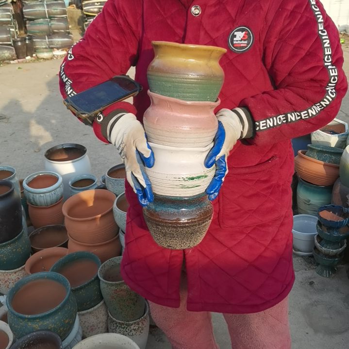 红陶口14高13颜色随机四个