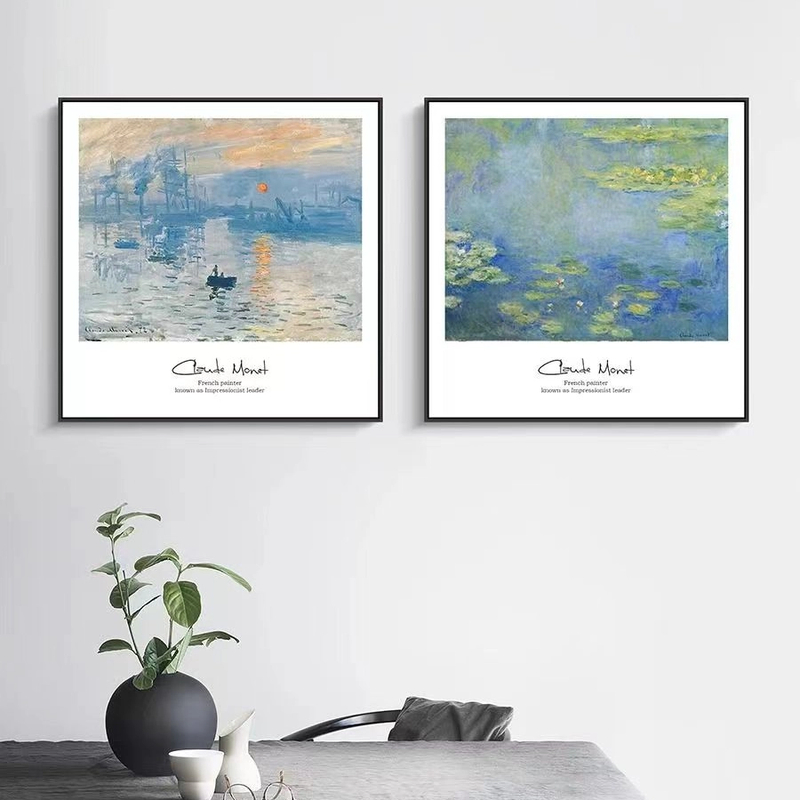 x砂岩画世界名画莫奈客厅装饰画挂画壁画卧室餐厅印象派5050