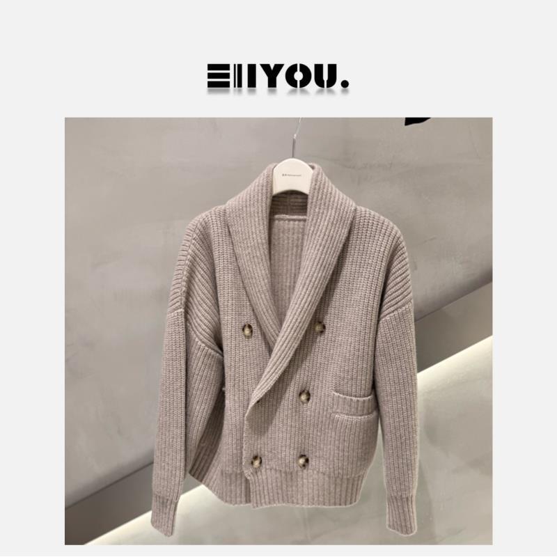 【ENYOU定制】燕麦灰 极简针织开衫