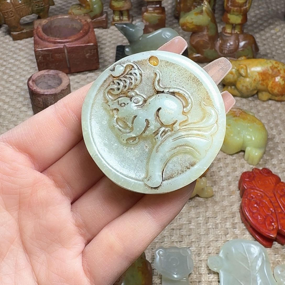 白玉菩提吊坠挂件