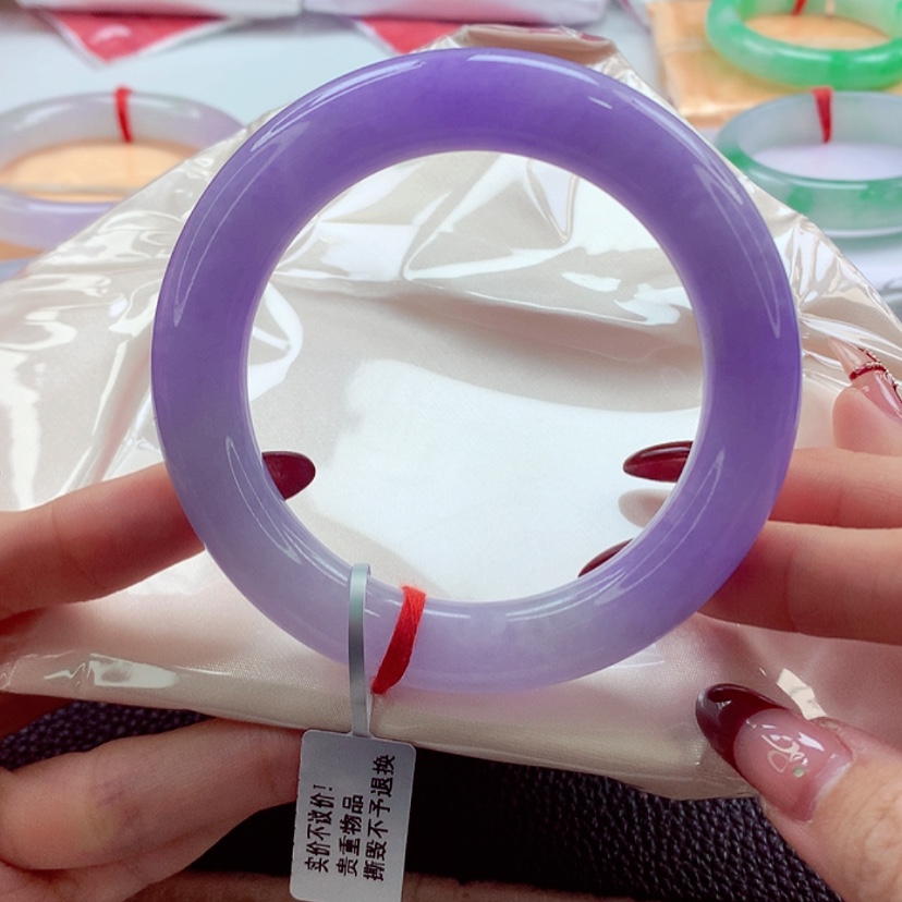 【闪购商品】翡翠手镯未镶嵌57.8 人间富贵花 灵