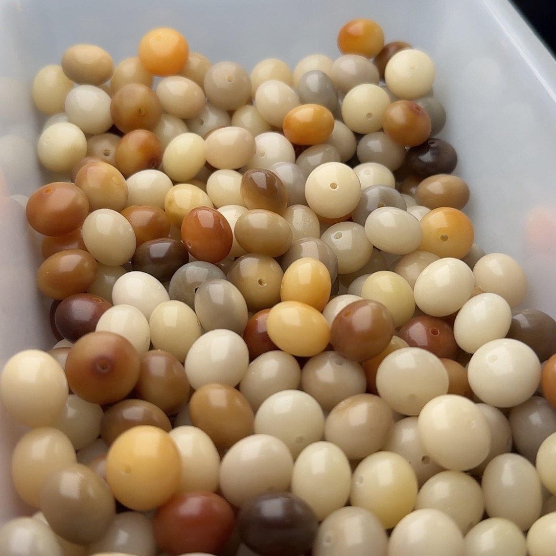 吊坠菩提根/象牙果50 颗骨瓷白茶算盘 14