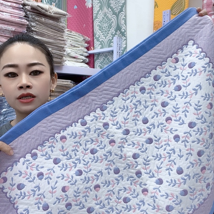 棉蓝色小樱桃纯棉