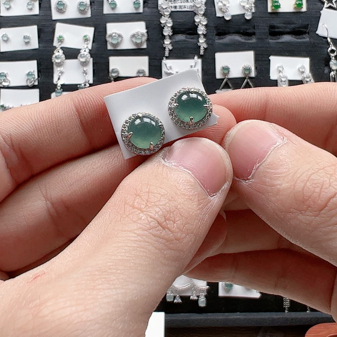 翡翠手链银S925镶嵌心***?天然翡翠