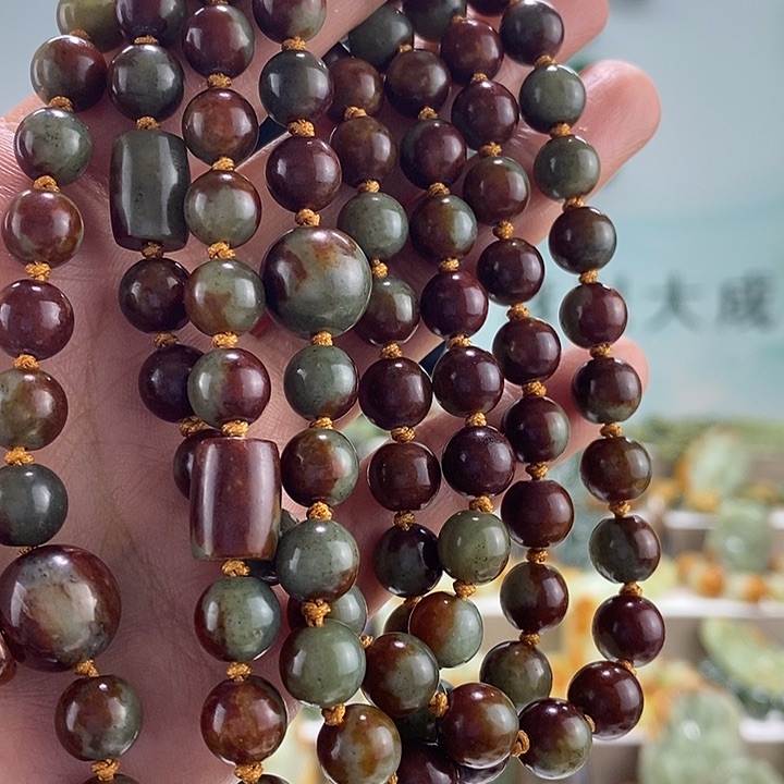 岫岩河磨玉（透闪石质玉）手链未镶嵌用****3