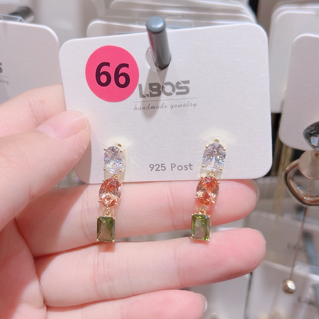 锆石纯铜合金耳环