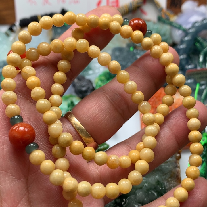 翡翠颈饰未镶嵌保真天然a货翡翠