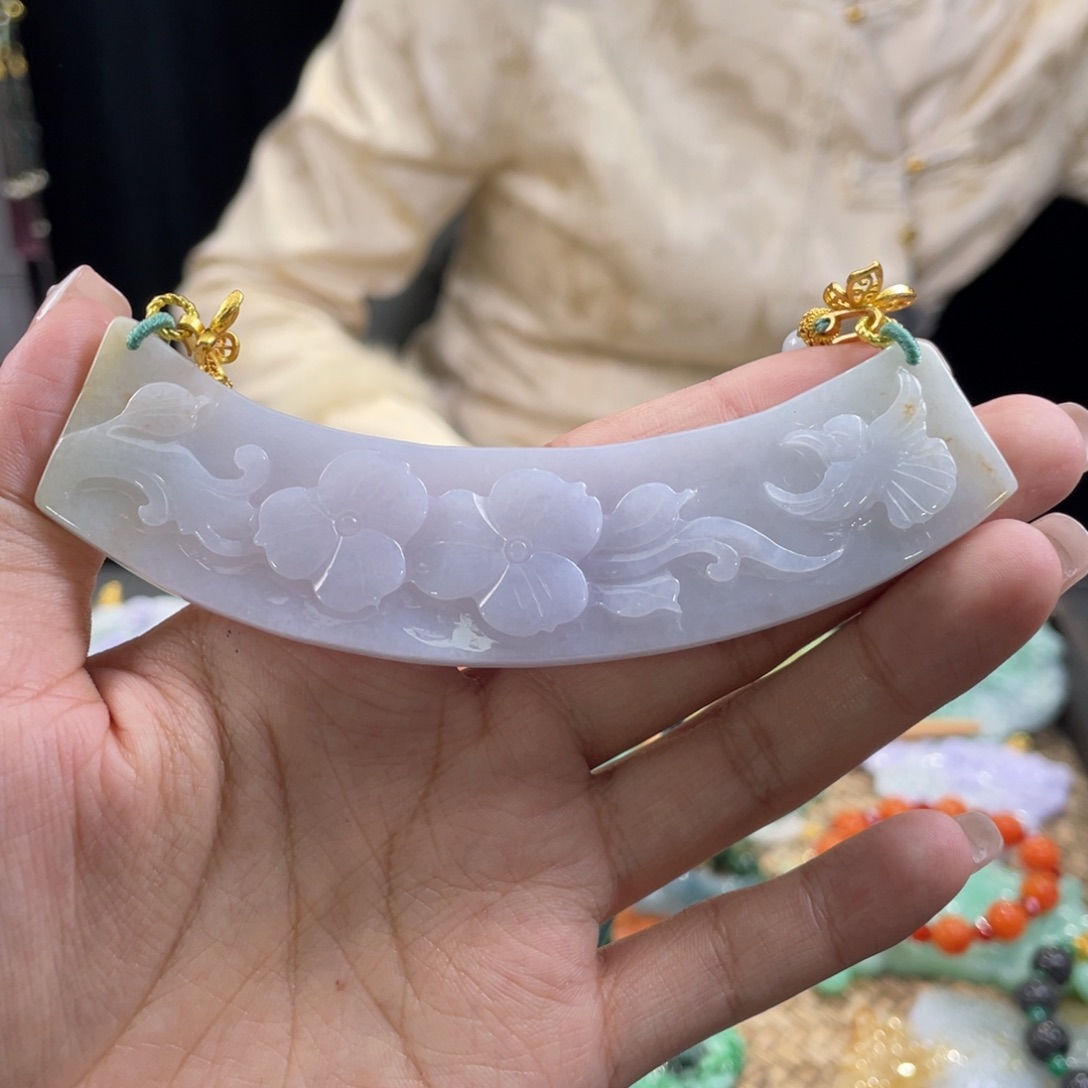 翡翠颈饰未镶嵌代编织