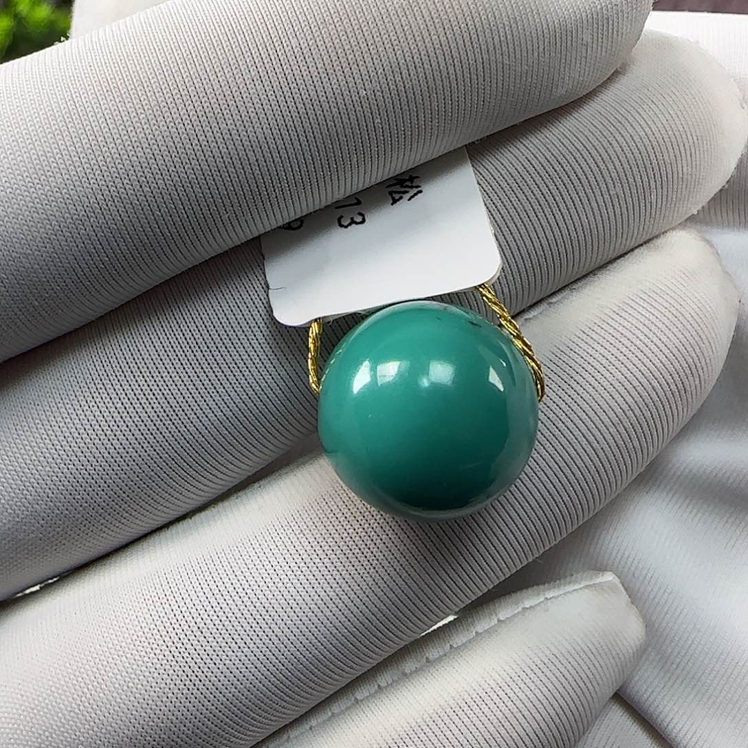 绿松石未镶嵌13mm➕单珠