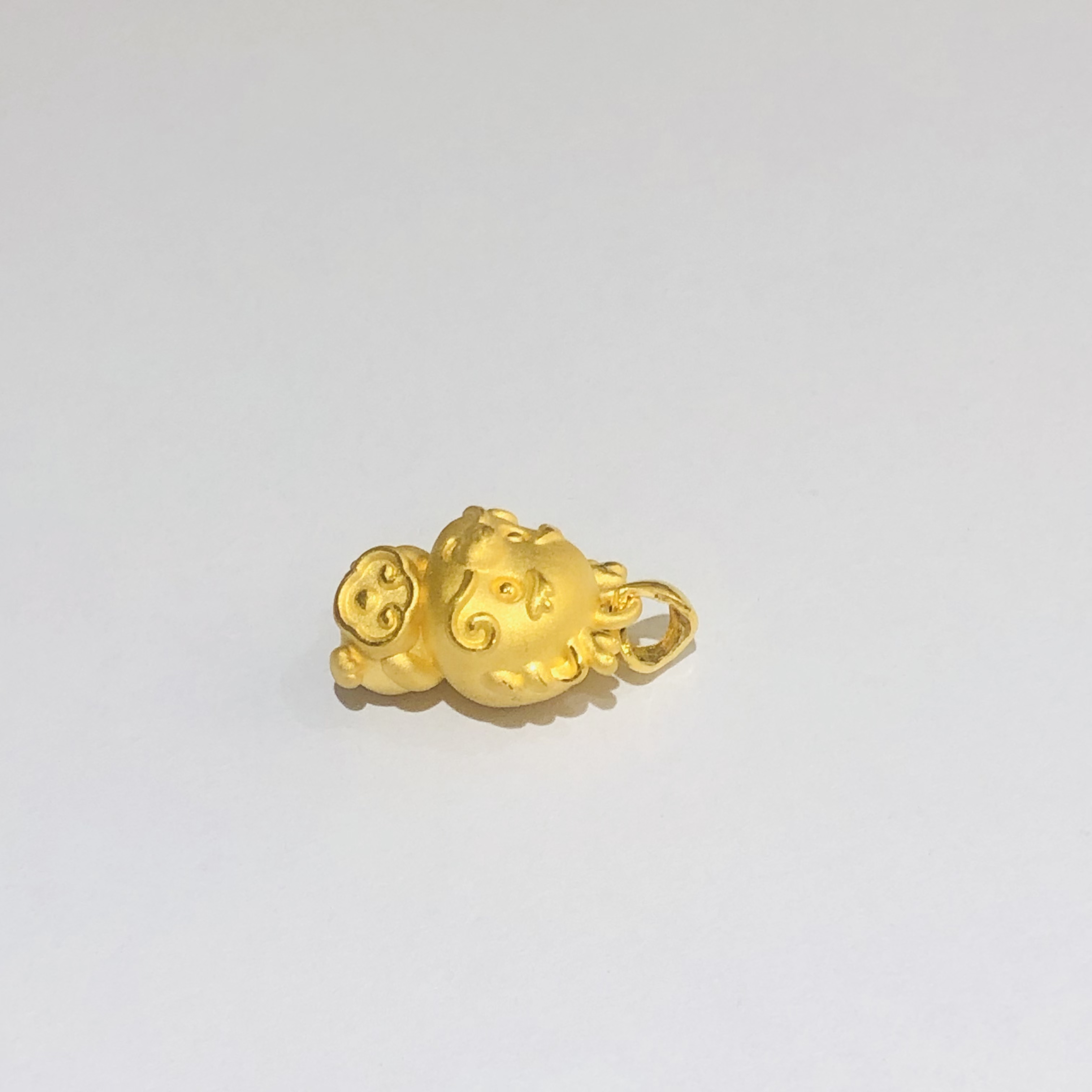黄金足金硬金生肖龙卡通可爱吊坠挂坠