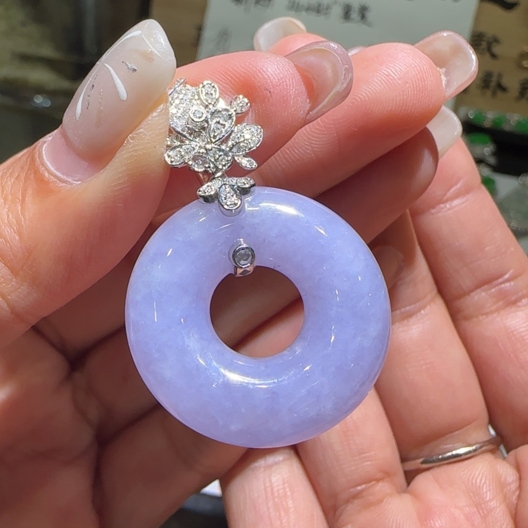 【闪购商品】翡翠颈饰18K金镶嵌缅甸