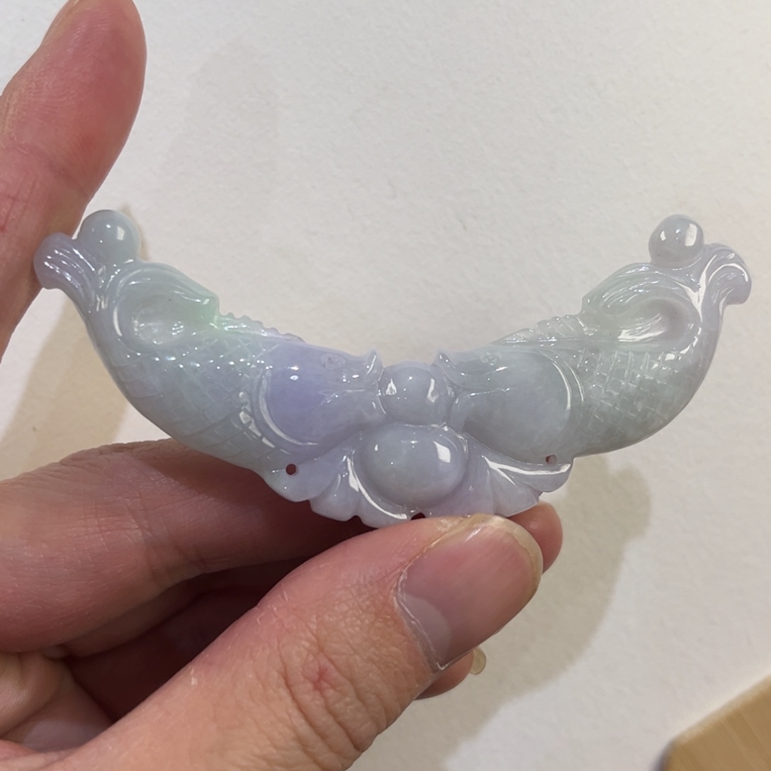 翡翠未镶嵌吊坠(赠链)代编织