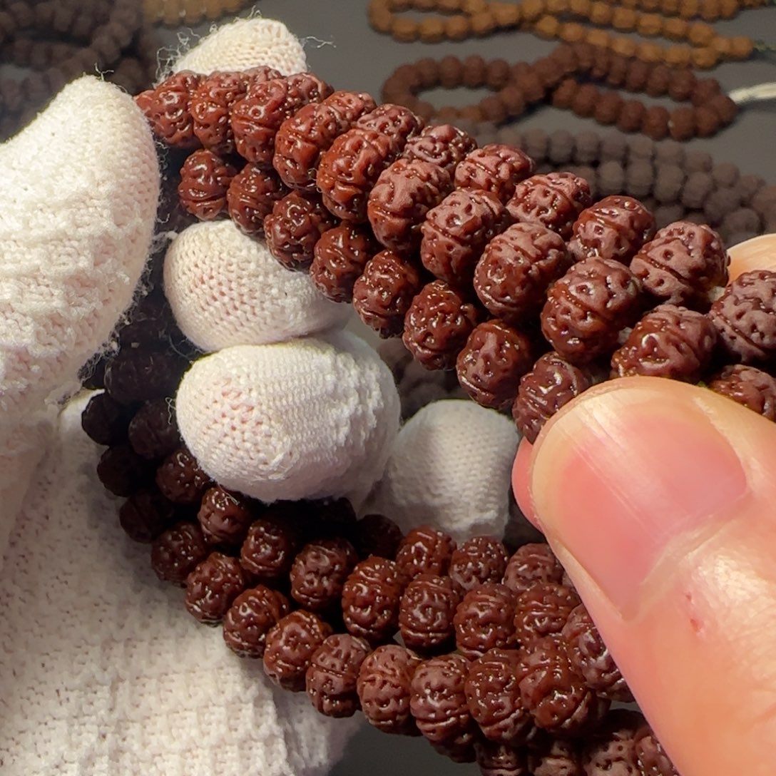 明***长吊坠金刚菩提顶级黄云108