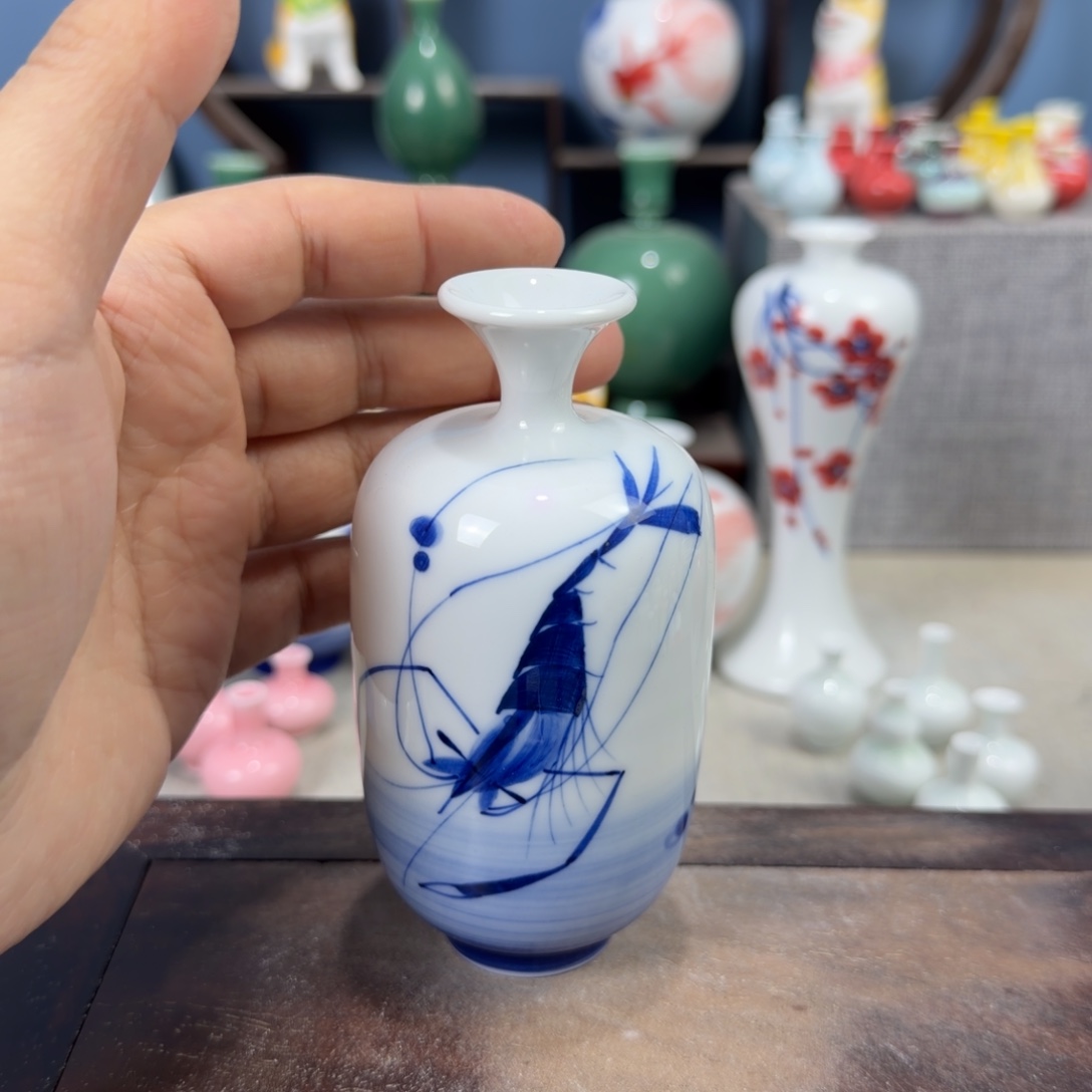 陶瓷手工小花器摆件