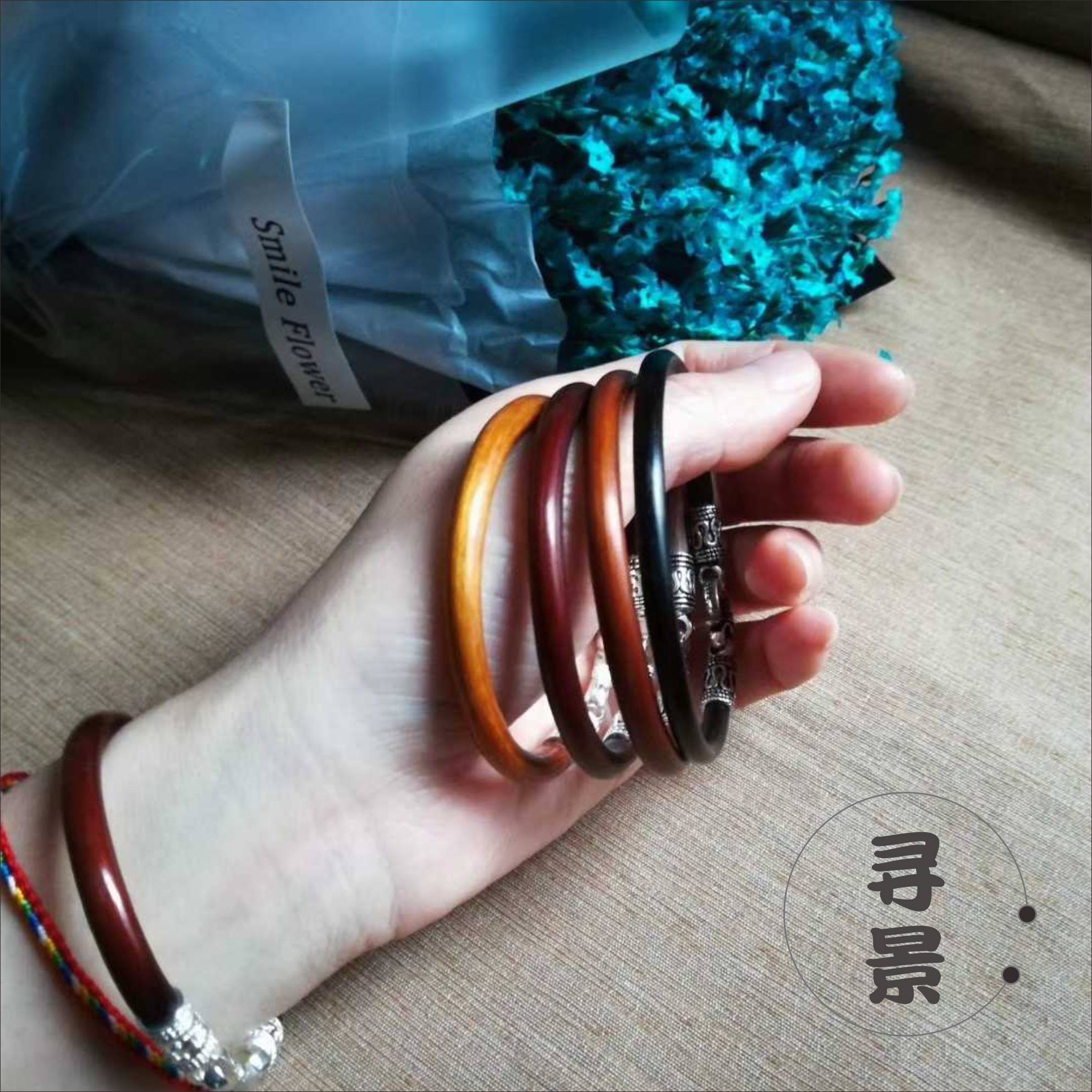 鸡血藤手镯文玩金刚藤手工艺藤镯复古民族风 木质手镯西藏饰品