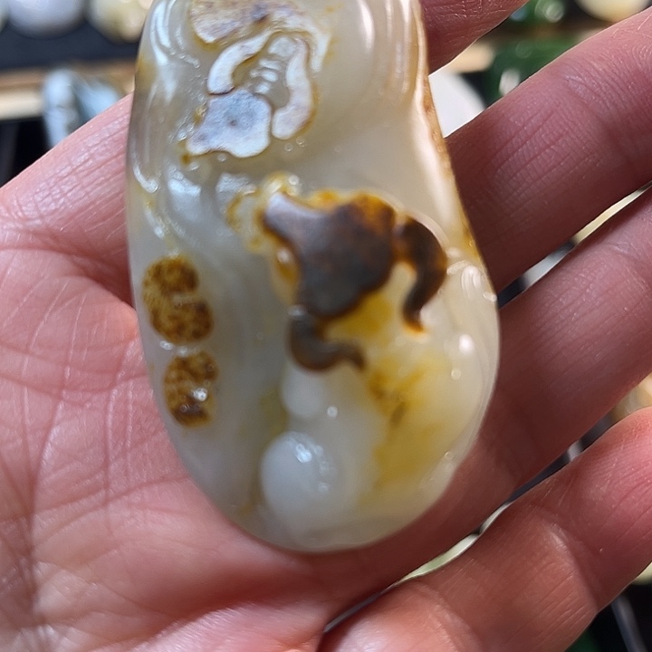 和田玉未镶嵌挂件