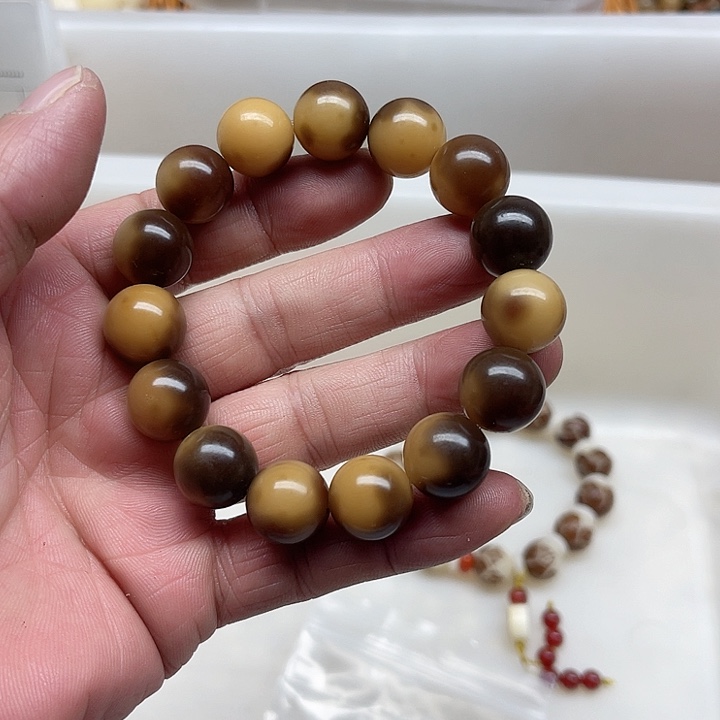 白玉菩提吊坠精品13虎皮手串