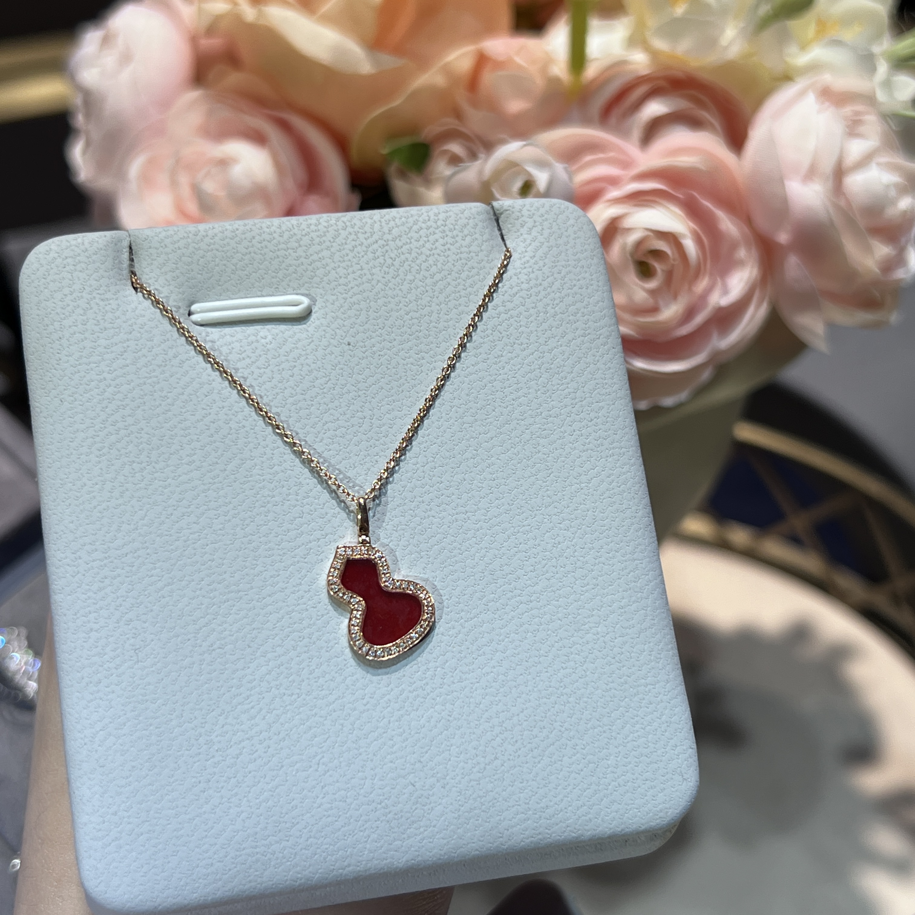 【N·5高定珠宝】18K 红葫芦吊坠（不含链 有封底）bsdz00085