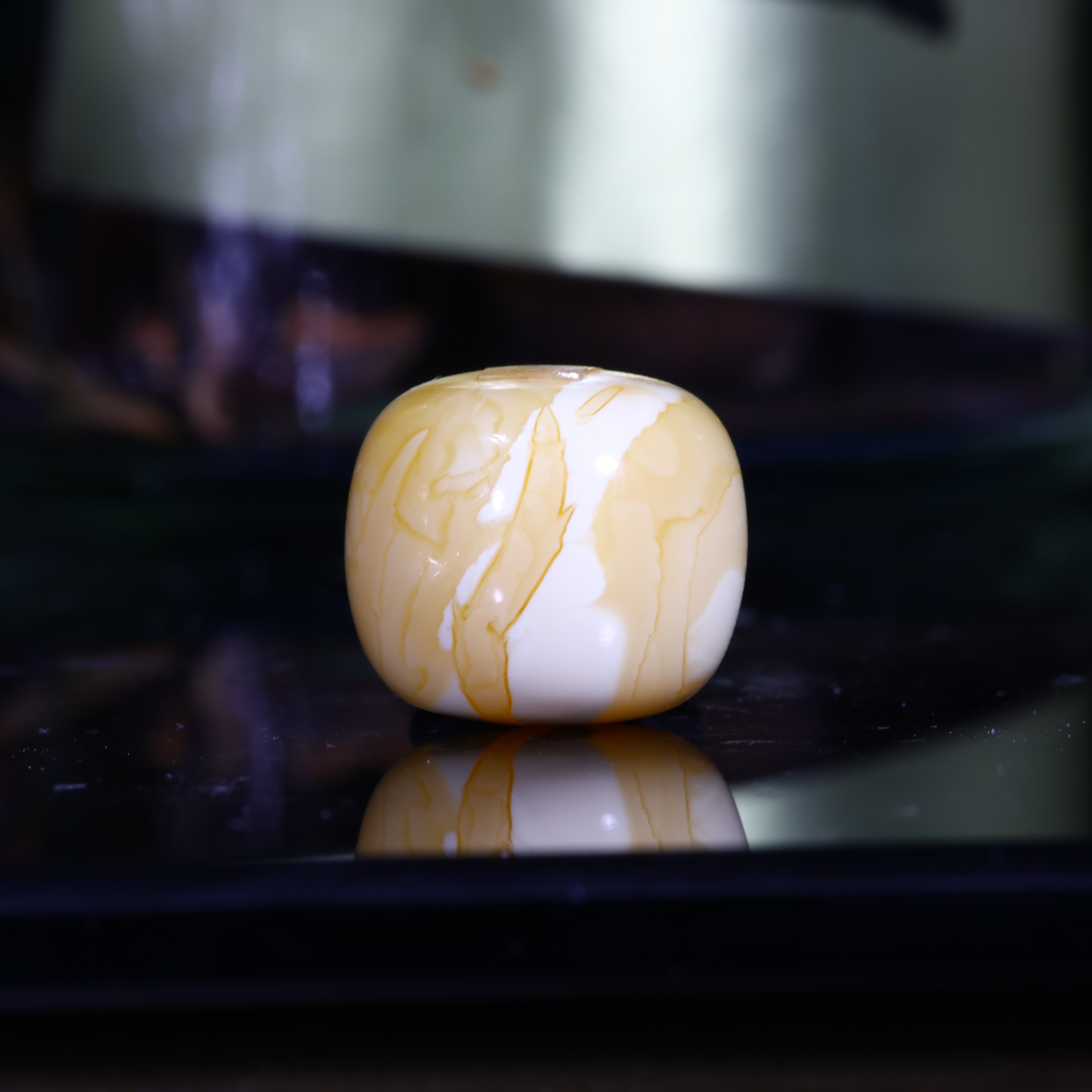 15m老型天然原矿一物一图焦皮红瓷白蜡满蜡蜜蜡单珠顶珠配饰D94