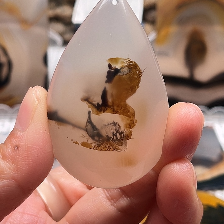 玛瑙/玉髓未镶嵌吊坠(不含链)