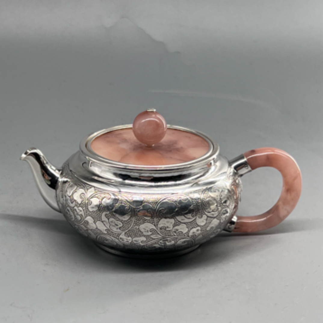 130ml150g左右岩茶缠枝莲樱花粉泡茶壶