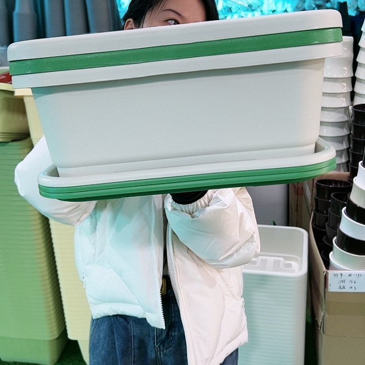 清仓菜盆长38宽28高14.5米色3个带托