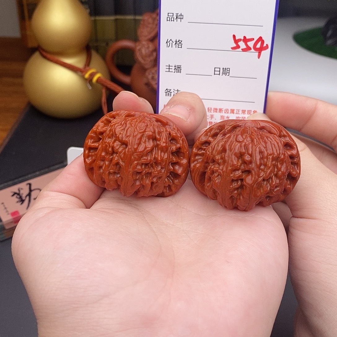 文玩核桃把件554号45白狮子