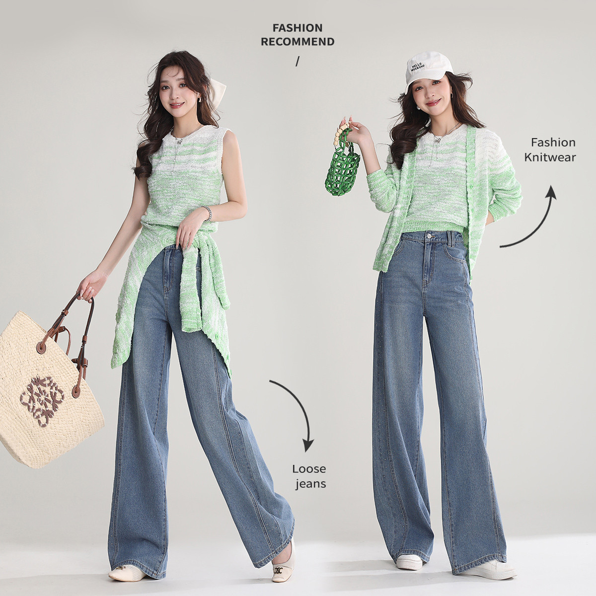 【小云总专享】春时尚休闲个性造型分割线复古分割线牛仔裤BY20184