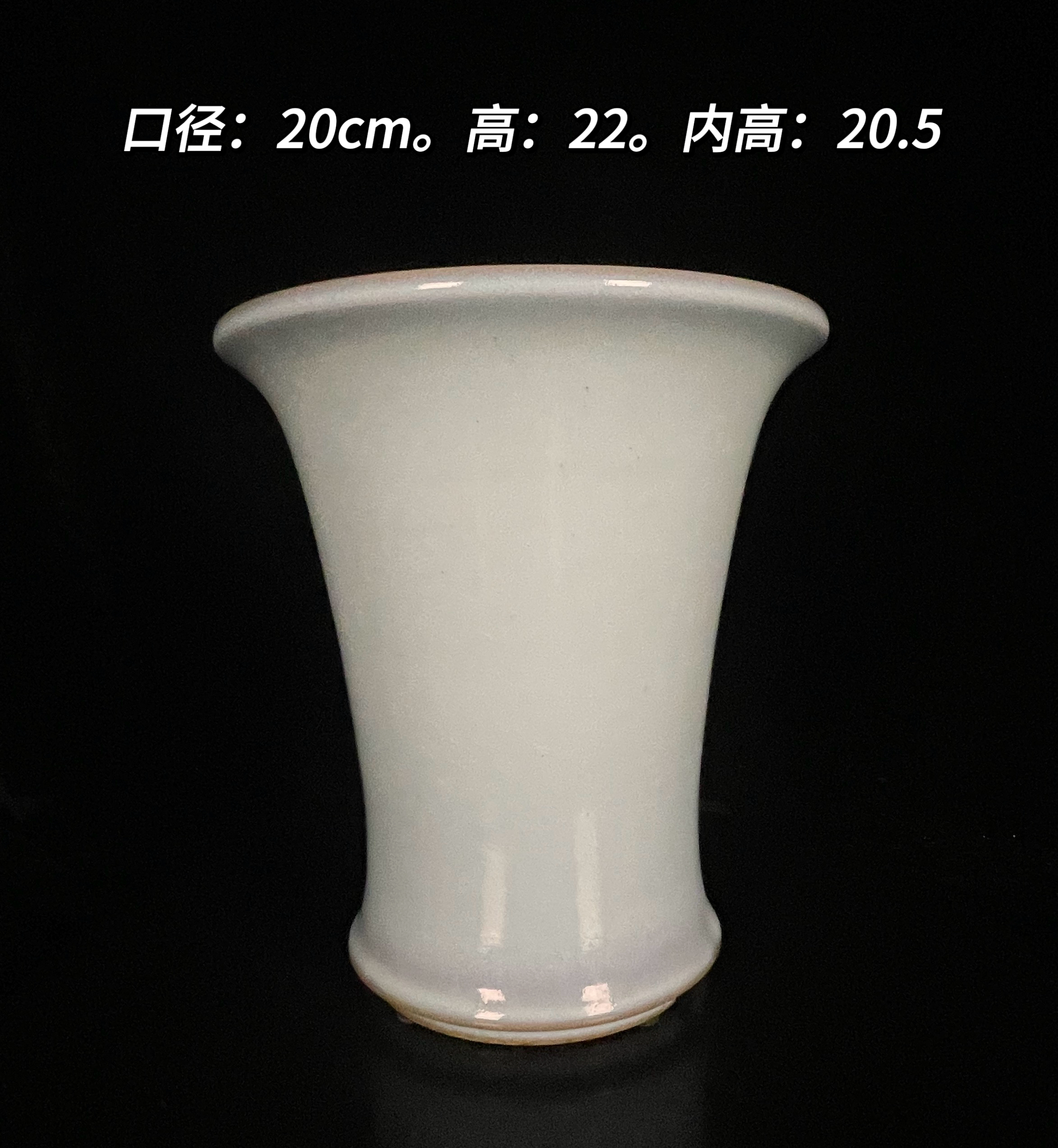 复古钧窑家用高款创意桌面多肉文竹花盆