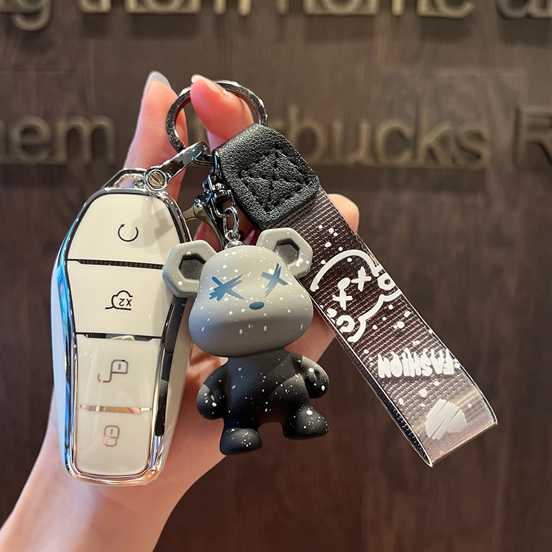 适用比亚迪钥匙套海豚鸥豹卡片宋Plus秦dmi汉ev元pro唐护卫舰07车