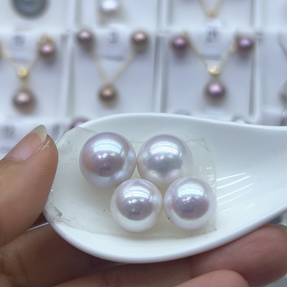 淡水珍珠耳饰银S925镶嵌曼**贸4