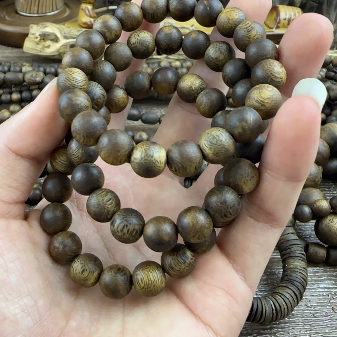 沉香碎屑沉香➕1.0圆珠单圈