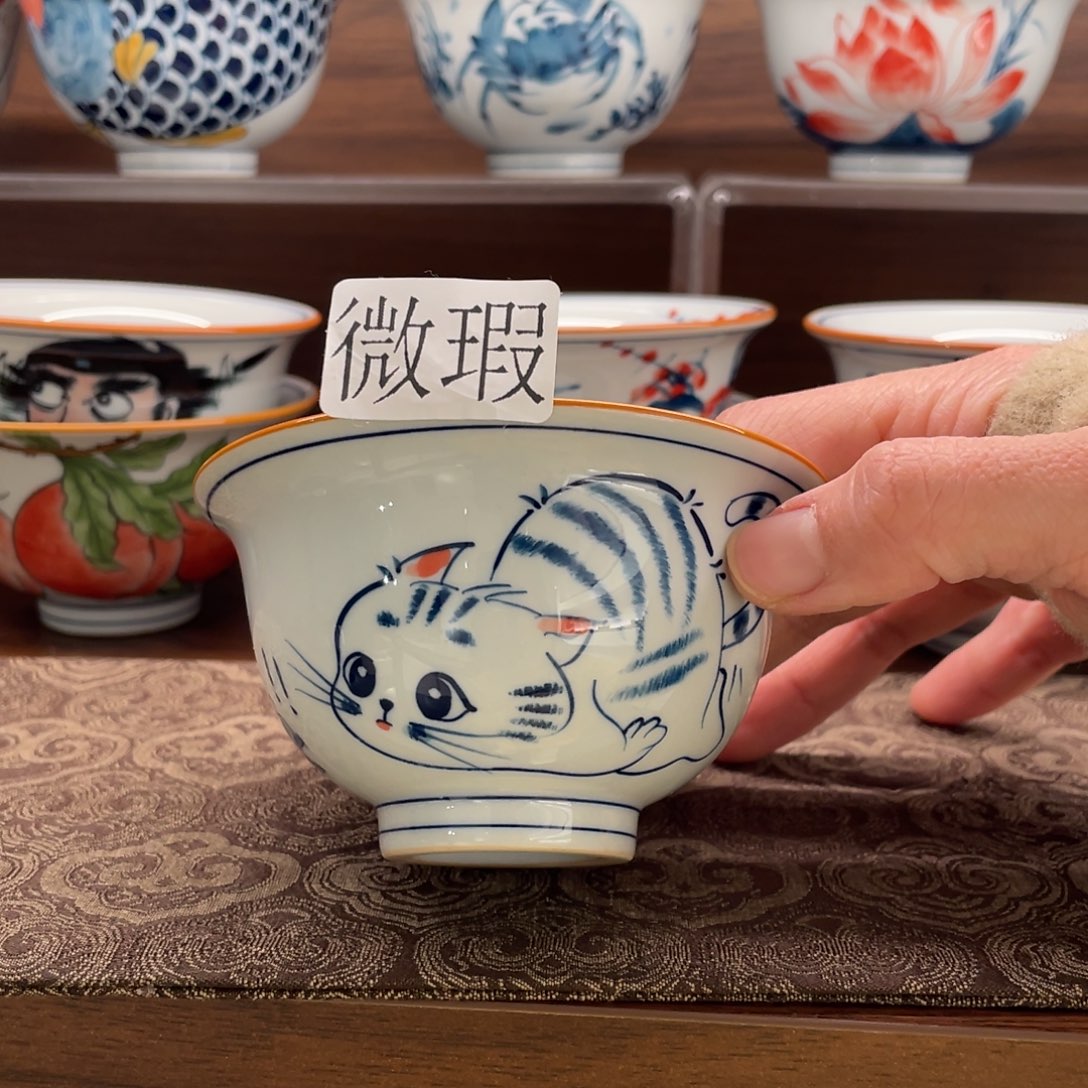 微瑕釉下彩纯手绘