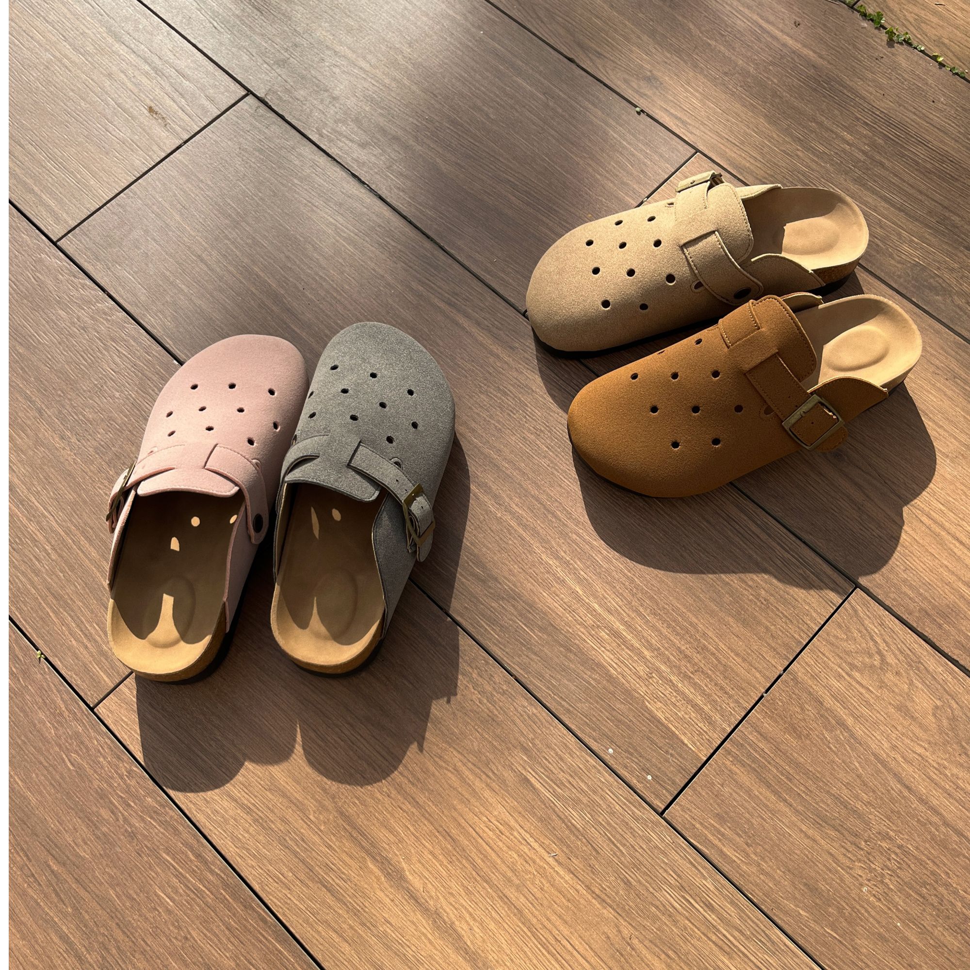 纯色包头款休闲风包头拖韩版软底舒适拖鞋洞洞厚底勃肯鞋1224