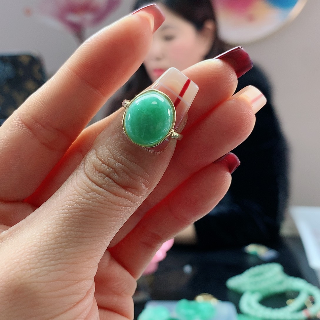 【闪购商品】翡翠戒指银S925镶嵌，