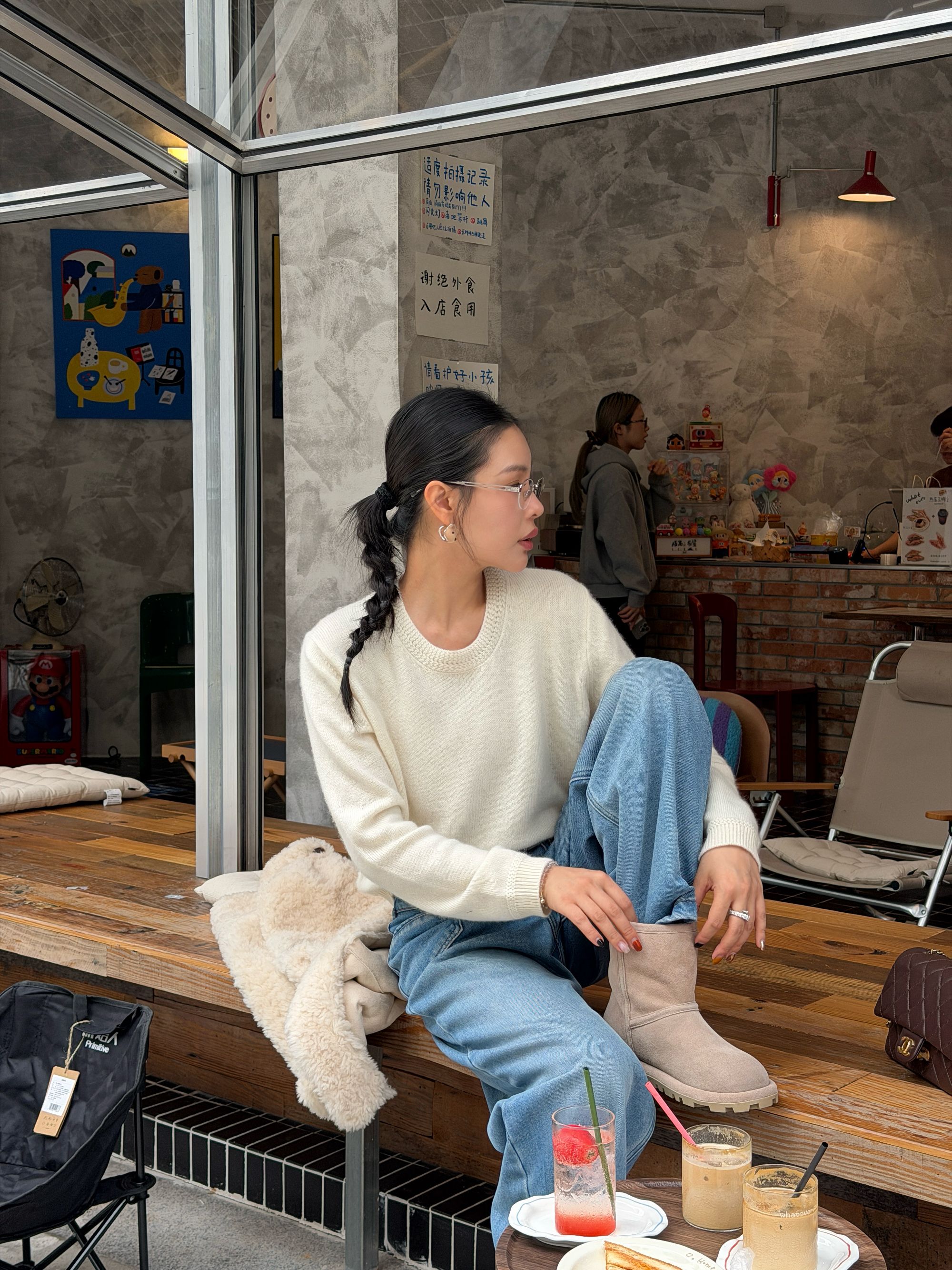 耶耶YEYE|“无限回购”羊毛混纺针织套头打底衫毛衣