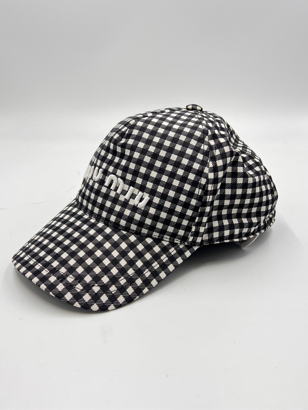 95新 MIU MIU/缪缪 CZF0528/MIUMIU /缪缪/格纹鸭舌帽/尺码S