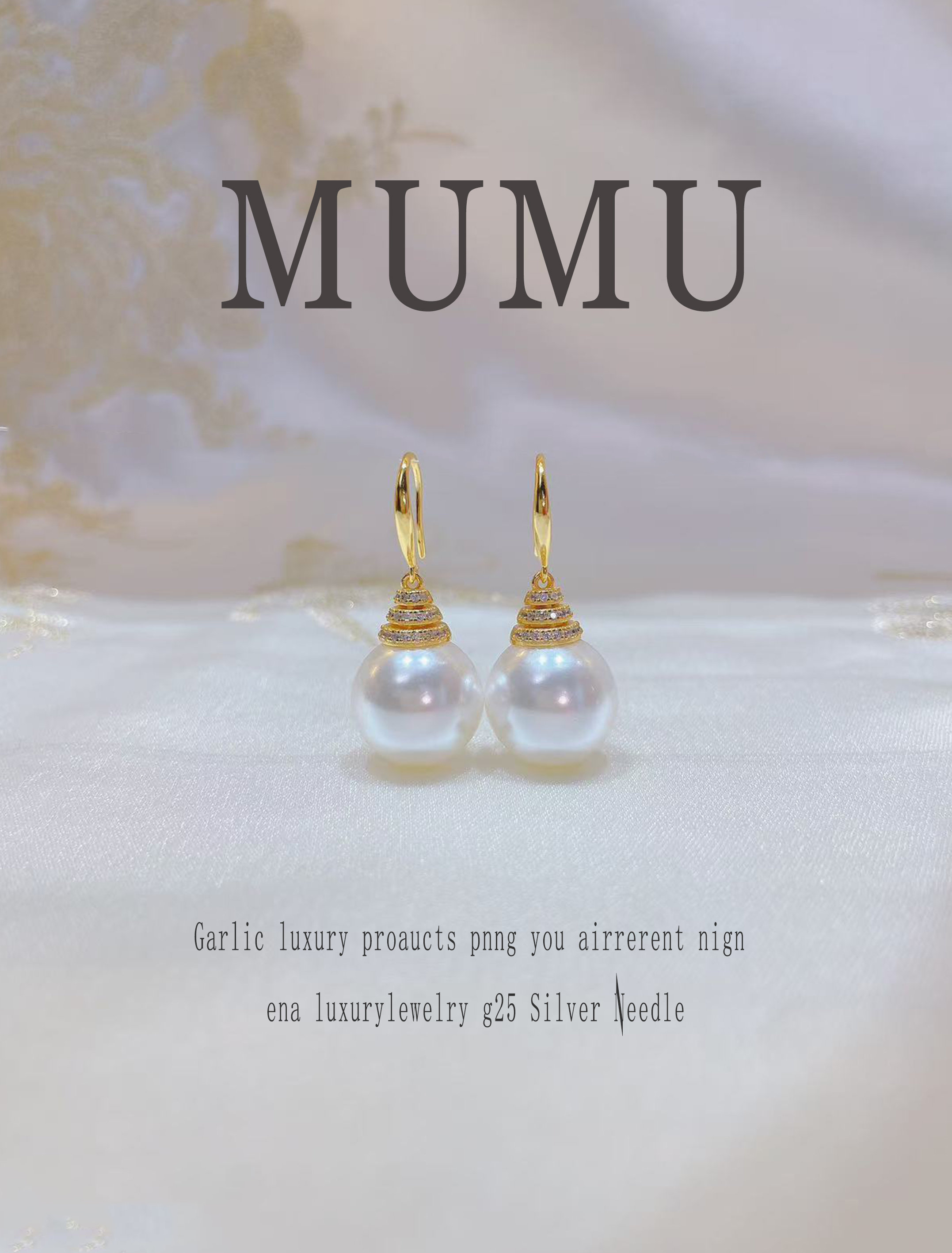 925银合成锆石耳饰 【华玉耳钩】气质 白色 轻奢 百搭 镶嵌 耳勾