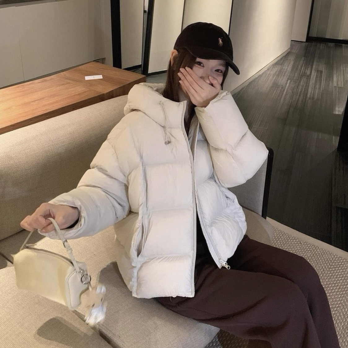 【新国标90白鸭绒】小泡芙连帽短款排骨服羽绒服女冬季