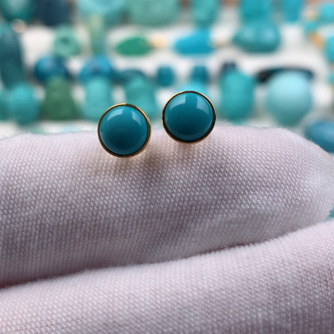 绿松石配饰18K金镶嵌