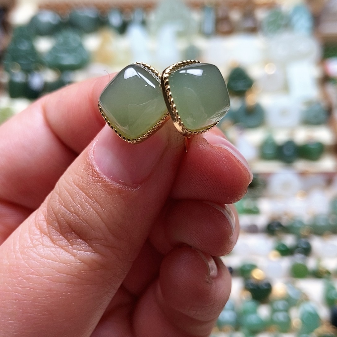 吊坠(不含链)银S925镶嵌和田玉