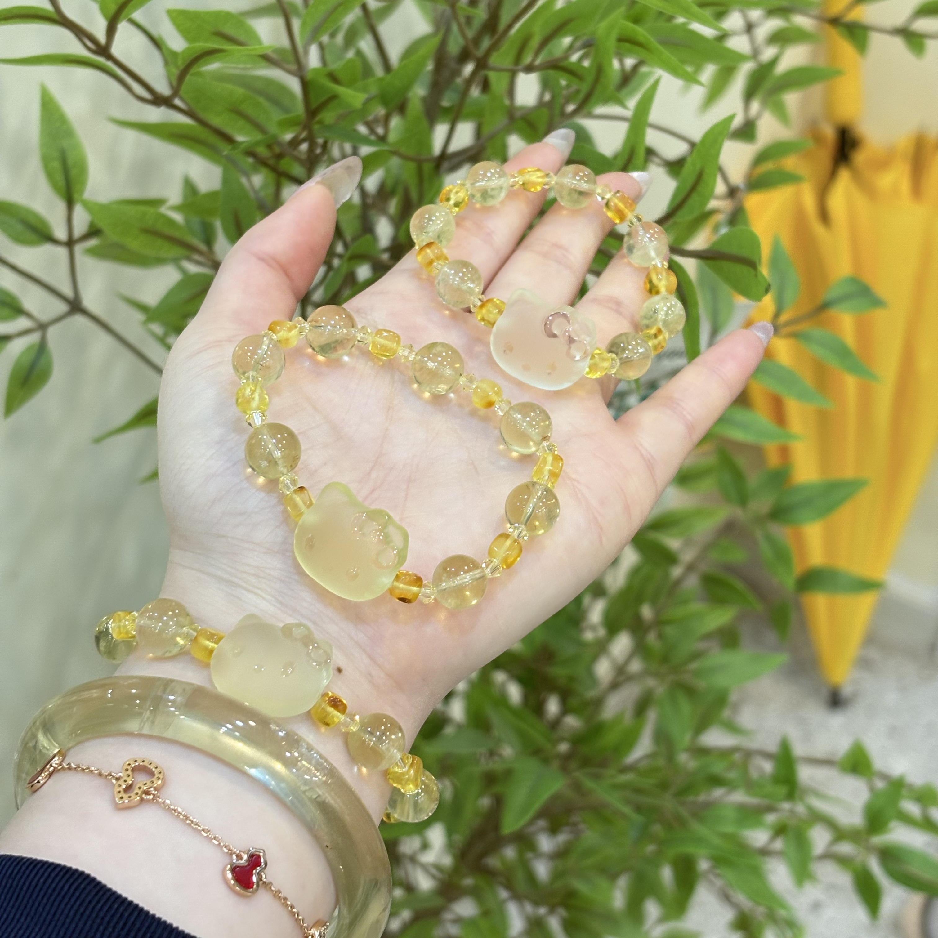 【芝士芒芒kitty】黄水晶kitty设计款水晶手串 珠宝多样性