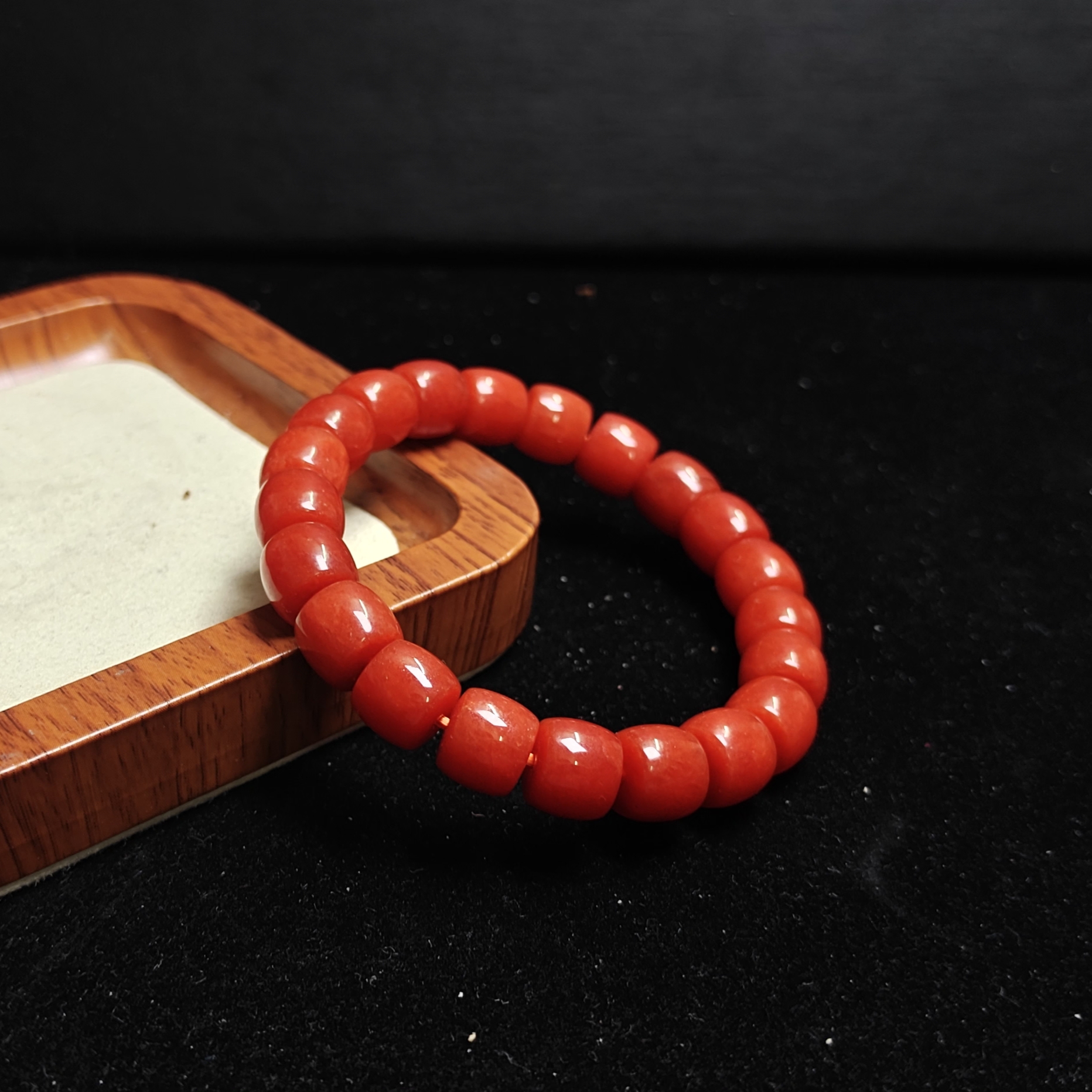 [停业清货]满色锦红色10m直切手串-292-多样性发一