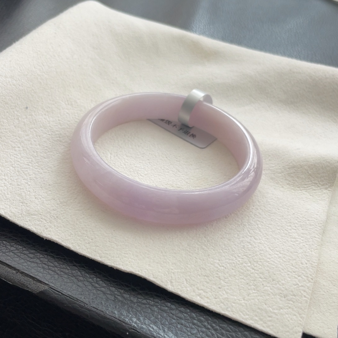 翡翠未镶嵌手镯纹裂54.5正圈